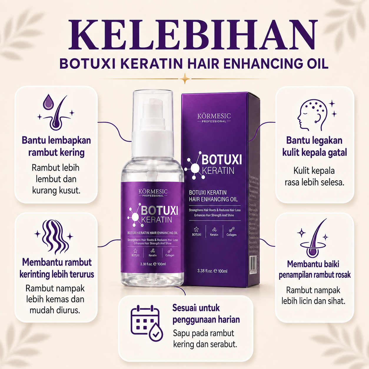 USP Keratin Hair Enhancing Oil Spray